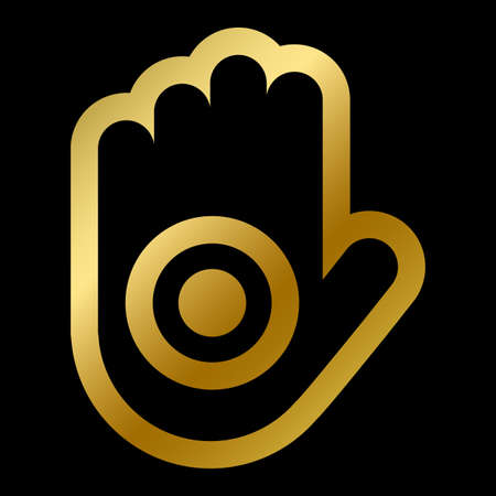Ahinsa hand symbol isolated religious sign jainismのイラスト素材