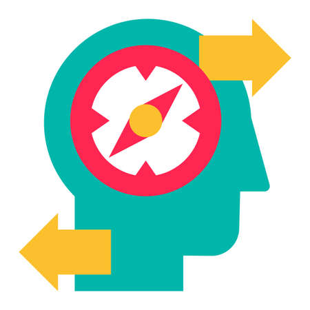 Finding creative solution flat vector isolated iconのイラスト素材