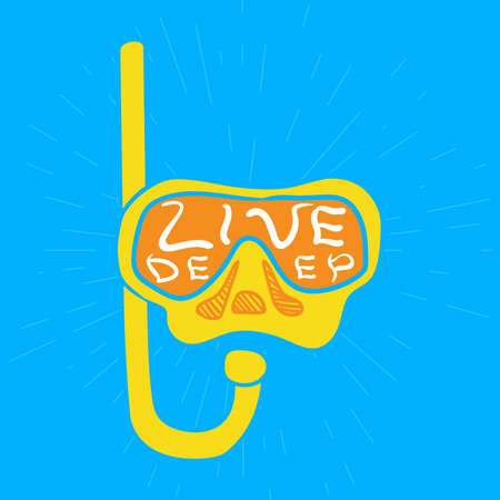 Live deep quote for motivational print or posterのイラスト素材