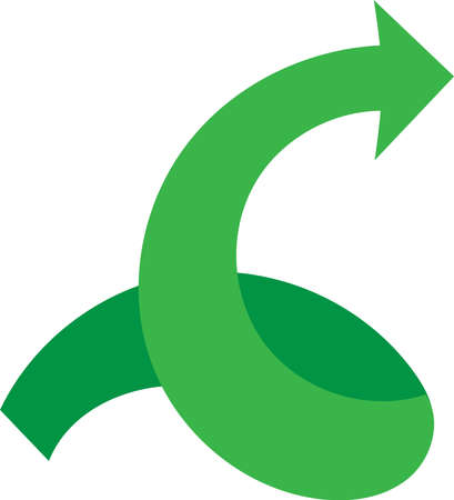 Arrow curved growth figure show symbol vectorのイラスト素材