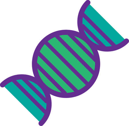 Dna gene biology science researchment icon vector. Chromosome double helix molecule. Genetic code structure, biochemistry researching in scientific laboratory flat cartoon illustrationのイラスト素材