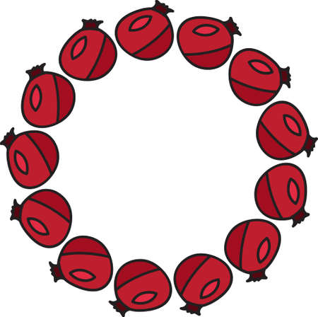 Blueberry natural vitamin bush fresh food vector round frame. delicious vegetarian berry nutrition. Vitamin raw healthy vegan nourishment harvested in forest flat cartoon illustrationのイラスト素材