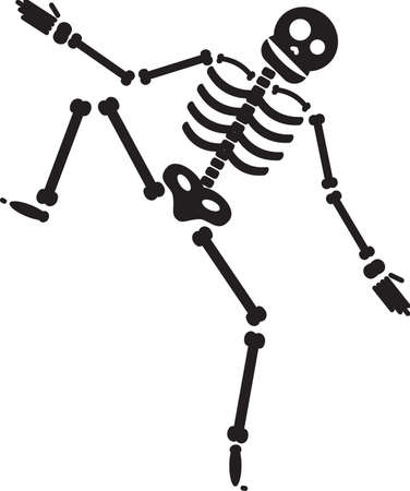Happy Halloween skeleton illustration, zombie from bones and skull. Vectorのイラスト素材