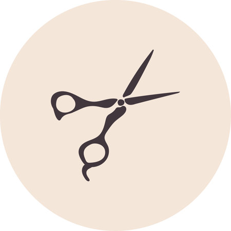 Scissors hairdresser work accessory icon vector. Equipment for making elegant hairstyle and cutting customer hair in beauty salon. Coiffure hairstylist appliance flat cartoon illustrationのイラスト素材