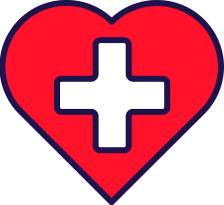 Swiss confederation flag in heart shape vector. Switzerland national, official and patriotic symbol of freedom in love shape. White cross on red background, heraldic shield flat cartoon illustrationのイラスト素材