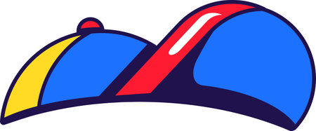 Wide Visor Sun Protection Baseball Capのイラスト素材