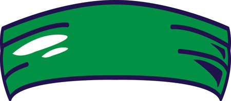 Green Fabric Headband Summer Headdressのイラスト素材