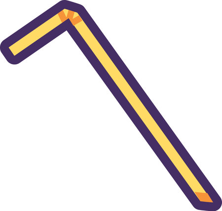 PVC drinking straw. Recycling of plastic production and packaging waste. Flat icon in stroke, element for infographics design. Simple cartoon outline vector isolated on white backgroundのイラスト素材
