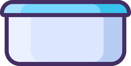 PVC plastic container with lid. Recycling of plastic production and packaging waste. Flat icon in stroke, element for infographics design. Simple cartoon outline vector isolated on white backgroundのイラスト素材