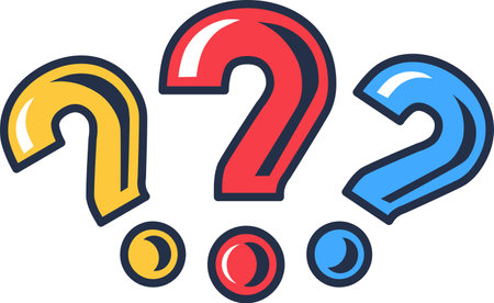 Multi colored question marks, answer to question. Finding solutions for business problems. Teamwork...