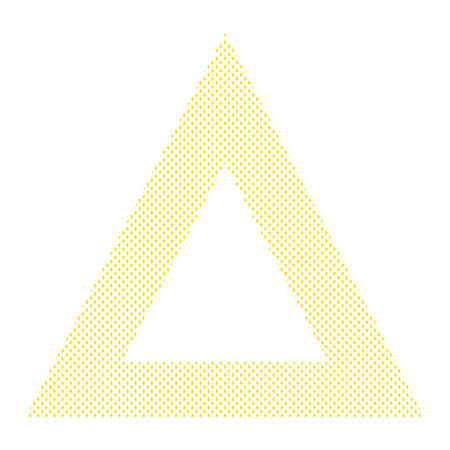 Minimalistic textured frame triangular element. Editable vector template for card, invitation, social media post, poster, mobile app, web ad. Simple colorful vector isolated on white backgroundのイラスト素材