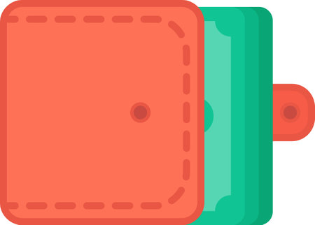 US dollars, paper green banknotes in Leather Wallet. Symbol of luxury wealth and prosperity. Cash, turnover finance banking. Outline vector icon isolated on white backgroundのイラスト素材