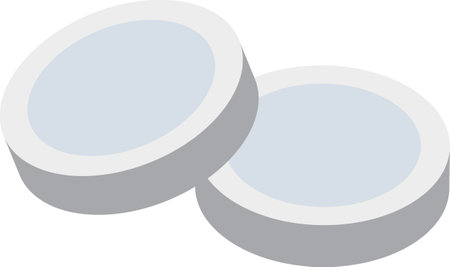 Silver coins, pair of gold coins, searching for pirate treasure, investment in precious metals. Symbol of luxury wealth and prosperity. Simple flat vector isolated on white backgroundのイラスト素材