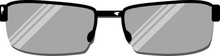 Translucent sunglasses. Health and vision protection. Eye protection accessory. Cartoon monochrome black and white vector isolated on white backgroundのイラスト素材
