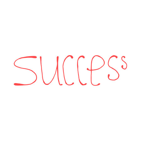 Success Handwritten Lettering Careless Inscriptionのイラスト素材