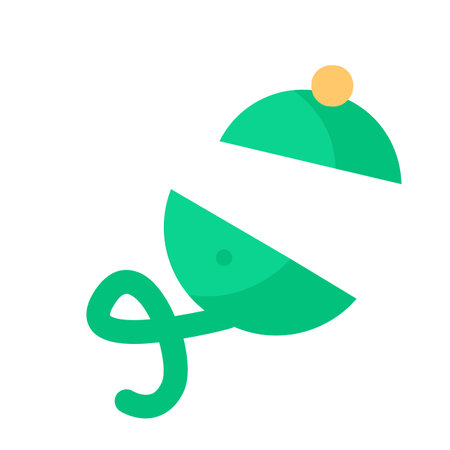 Sorting food waste. Fresh green cucumber trimmings. Leftovers and scraps of food. Flat icon, element for infographics design. Simple cartoon flat vector isolated on white backgroundのイラスト素材