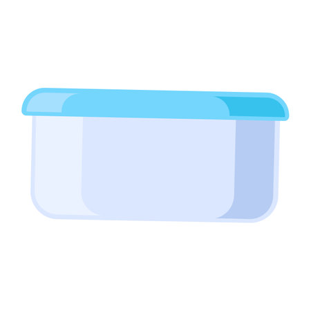 PVC nylon plastic food container separation. Recycling of plastic production and packaging waste. Element for infographics design. Simple cartoon flat vector isolated on white backgroundのイラスト素材