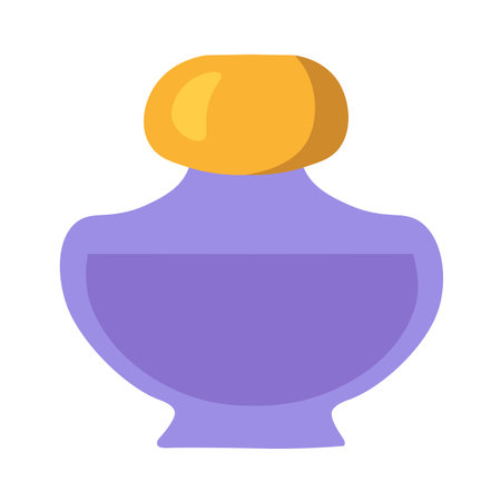 Flat cartoon cute bottle with cosmetics, perfume or medicine drugsのイラスト素材