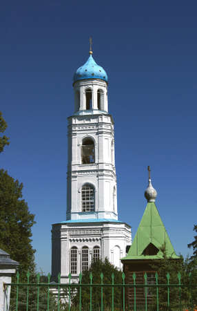 The bell tower of the Orthodox monastery near Chuhlomaの写真素材