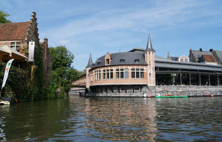 Beatiful Channel in Gent, Belgiumのeditorial素材