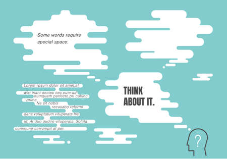 Vector speech bubble background with text space.Design Template. Vector clouds. White communication bubbles.のイラスト素材