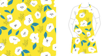 Seamless pattern. Seeds and flowers.のイラスト素材