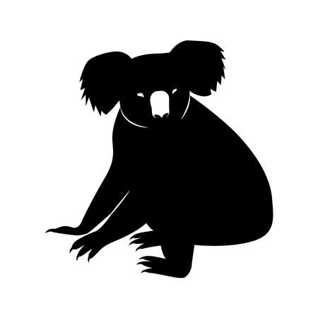 Koala shadow. Laser cutting path.のイラスト素材
