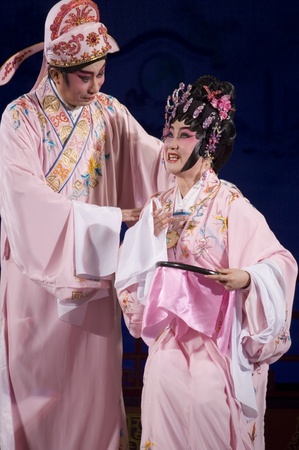 CHINA, SHENZHEN, GUANGDONG PROVINCE - FEBRUARY 13, 2009: Traditional Beijing Opera, performed by professional Chinese actors and actress for Chinese New Year celebration.のeditorial素材