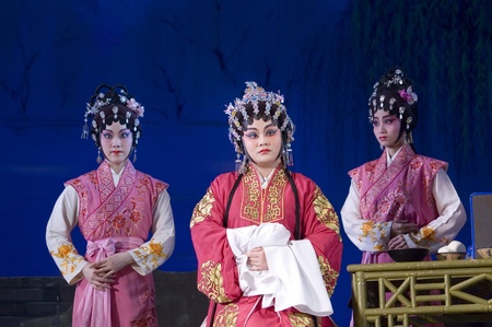 CHINA, SHENZHEN, GUANGDONG PROVINCE - FEBRUARY 13, 2009: Traditional Beijing Opera, performed by professional Chinese actors and actress for Chinese New Year celebration.のeditorial素材