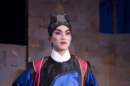 CHINA, SHENZHEN, GUANGDONG PROVINCE - FEBRUARY 13, 2009: Traditional Beijing Opera, performed by professional Chinese actors and actress for Chinese New Year celebration.のeditorial素材