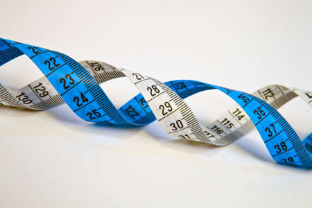 A DNA helix made from two masurement tapes.の写真素材