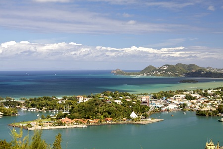 Landscape tropical beach in Carribeanの写真素材