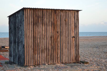 Corrugated Hut On A Beachの写真素材