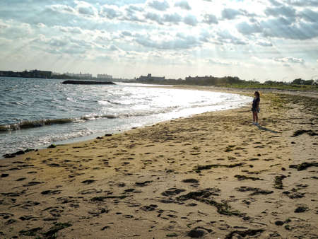 Girl On Beachの写真素材