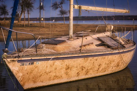 Boat on Pondの写真素材