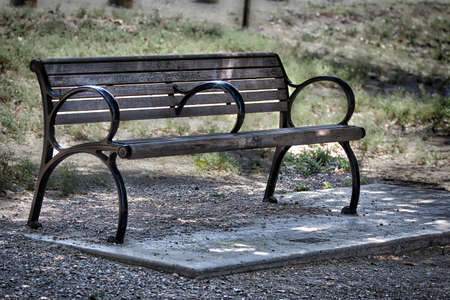 Bench in the parkの写真素材