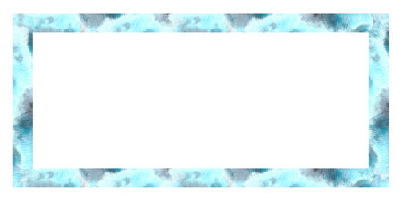 Watercolor stains square frame, banner. Place for your text. Hand painted illustration isolatedの写真素材