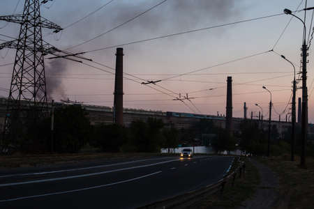 MARIUPOL, UKRAINE - SEPTEMBER 4, 2016: Azovstal Iron and Steel Worksのeditorial素材