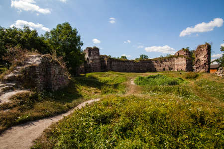 Buchach castle ruins, Ternopil region, Ukraine.の写真素材