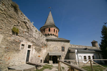 Summer view to castle in Kamianets-Podilskyi, Ukraineのeditorial素材