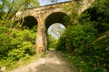 Bridge to Klevan castle. Rivne region. Ukraineの写真素材