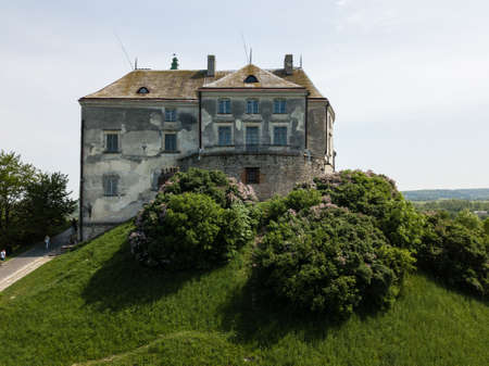 Olesko, Ukraine - MAY 05 2018: View to the historic castle in Olesko, Lviv region, Ukraine