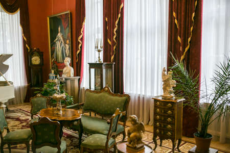 Gomel, Belarus - JULY 09 2015: Interior of Palace of Rumyantsev - Paskevich in Gomel city park, Belarusのeditorial素材