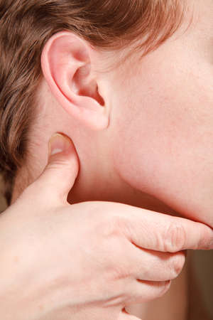 Chiropractic, osteopathy, manual therapy, acupressure. Therapist doing healing treatment on man's...
