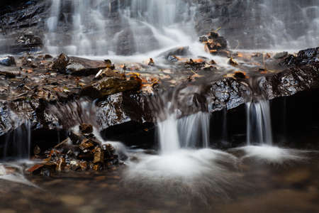 Waterfall Huk in the Carpathian mountains, Ukraine