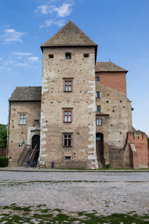 Simontornya, Hungary - APRIL 26, 2018: View to medieval castle of Simontornya city, Hungary,のeditorial素材