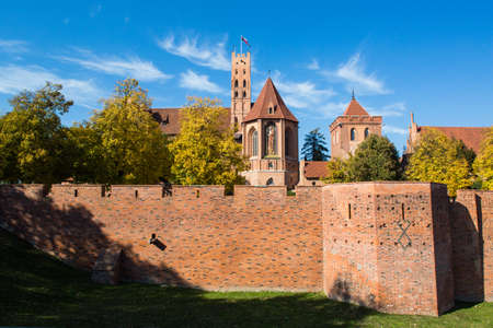 MALBORK, POLAND - OCTOBER 12, 2018: Malbork Castle is famous landmark of Poland outdoorのeditorial素材