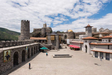 AKHALTSIKHE, GEORGIA - JUNE 19 2018: Rabati medieval castle complex in Akhaltsikhe is famous georgian touristic places , Georgiaのeditorial素材