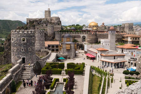 AKHALTSIKHE, GEORGIA - JUNE 19 2018: Rabati medieval castle complex in Akhaltsikhe is famous...