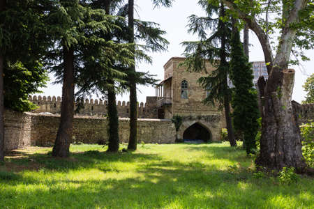 Telavi, Georgia - June 16 2018: Famous georgian landscapes Batonis-Tsikhe Fortress residence of Kakhetian kings, Telavi, Kakheti region, Georgiaのeditorial素材